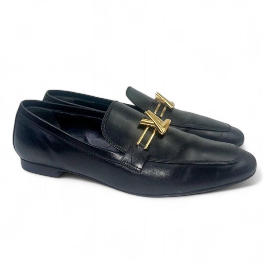 Authentic LOUIS VUITTON Women's Black LV Logo Upper Case Loafers Size EU… - Picture 8 of 15